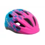 Author Flash Inmold X8 Kask rowerowy dziecięcy, różowo-niebieski, 47-51 cm, Dial-Fit, 10 otworów wentylacyjnych