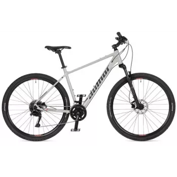 Author Grand 29 Foggy Grey/Black 20 2026 - Rower górski z kołami 29 cali, potrójnie cieniowana rama aluminiowa, Shimano Altus 2x9, hamulce hydrauliczne tarczowe