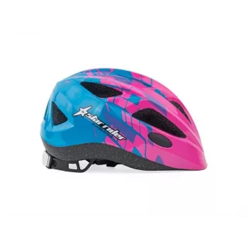 Author Kask Star Rider Inmold 51-55cm (Różowo-neonowy/Niebieski)