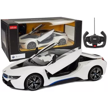 Auto R/C BMW i8 Rastar 1:14 White Automatic Doors