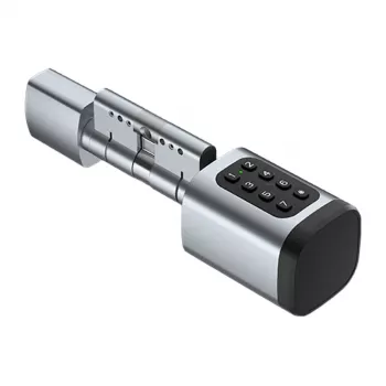 AVATTO SDL-V1-S90 Inteligentny Zamek Na Odcisk Palca Wkładka, 90mm Regulowany Profil Euro, Srebrny, Bluetooth & Tuya App, Wejście Bez Klucza, Stop Cynku
