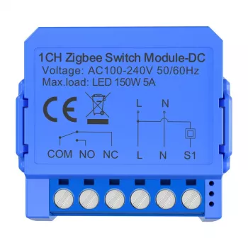 Avatto ZWSM16-DC-1 Inteligentny moduł przełącznika ZigBee 3.0 1-kanałowy ze stykiem bezpotencjałowym