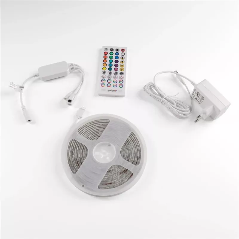 Avide Taśma LED Blister 12V 16W RGB 5m z pilotem IR
