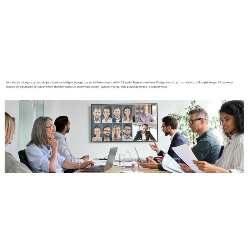 AVTEK DS2 65 65-calowy 4K UHD wyświetlacz digital signage