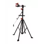 AWTOOLS Stojak do naprawy roweru 30kg z obrotowym uchwytem 360°, składany statyw, tacka na narzędzia, regulacja wysokości 107-190cm, czarno-czerwony