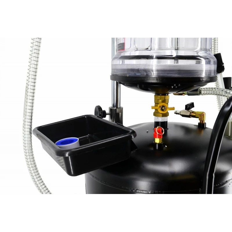 AWTOOLS AW10415BL Ręczna pompa obrotowa do oleju do beczek 200L, 20 L/min, żeliwo, teleskopowa rura ssąca, 2 inch BSP