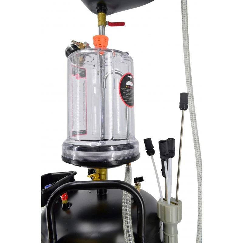 AWTOOLS AW10415BL Ręczna pompa obrotowa do oleju do beczek 200L, 20 L/min, żeliwo, teleskopowa rura ssąca, 2 inch BSP