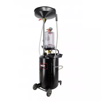 AWTOOLS AW10415BL Ręczna pompa obrotowa do oleju do beczek 200L, 20 L/min, żeliwo, teleskopowa rura ssąca, 2 inch BSP