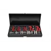AWTOOLS AW16520 19-częściowy zestaw wierteł krętych HSS w metalowym etui, 1-10 mm, DIN 338, do metalu, stali, tworzyw sztucznych, drewna