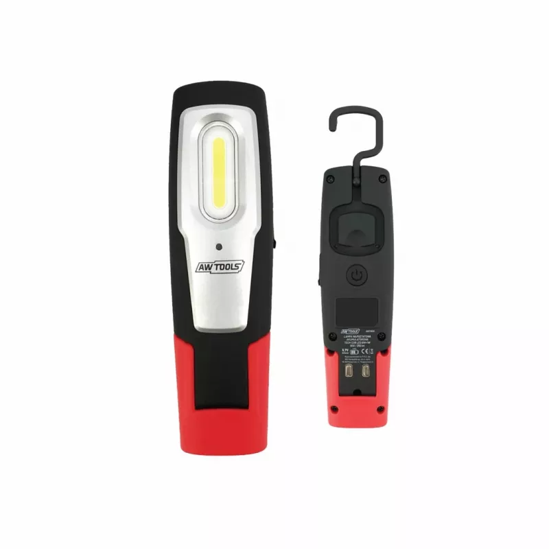 AWTOOLS AW17601 COB LED Czołówka - 120 lumenów, 3 tryby, IPX4 odporna na zachlapanie, regulowany pasek na głowę, zasilana bateriami
