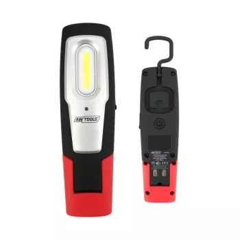 AWTOOLS AW17601 COB LED Czołówka - 120 lumenów, 3 tryby, IPX4 odporna na zachlapanie, regulowany pasek na głowę, zasilana bateriami