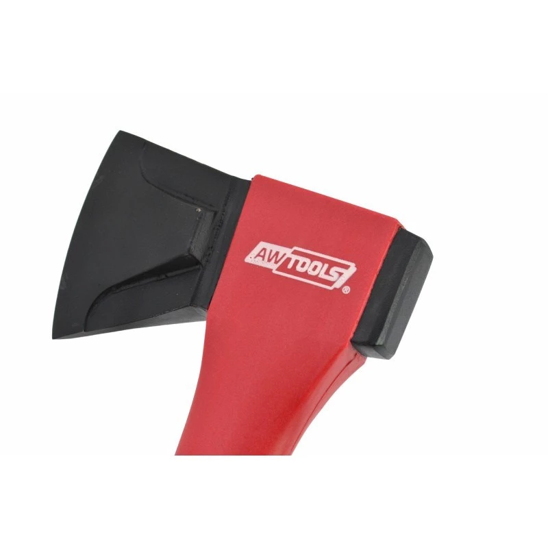 AWTOOLS AW33035BL Uniwersalny topór 600g, głowica ze stali wysokowęglowej, uchwyt z włókna szklanego, 360mm, niebieski/czarny