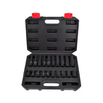 AWTOOLS AW38695BL 95-Częściowy Zestaw Nasadek z Chromowo-Wanadowej Stali z Grzechotkami 1/4 cala, 3/8 cala, 1/2 cala, Nasadki, Bity, Klucze i Walizka Formowana
