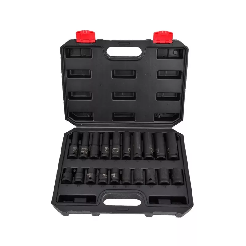 AWTOOLS AW38695BL 95-Częściowy Zestaw Nasadek z Chromowo-Wanadowej Stali z Grzechotkami 1/4 cala, 3/8 cala, 1/2 cala, Nasadki, Bity, Klucze i Walizka Formowana