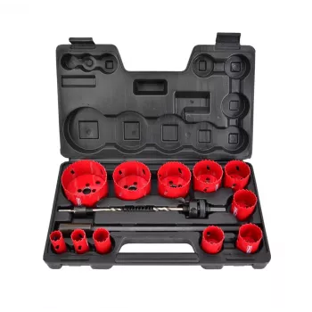 AWTOOLS AW49661 Bimetalowa piła otworowa 60 mm z zębami o zmiennym skoku do metalu, drewna, tworzyw sztucznych, płyt gipsowo-kartonowych i suchej zabudowy