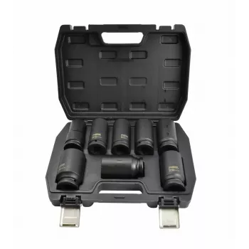Zestaw nasadek udarowych AWTOOLS 3/4 inch 8-częściowy, długie głębokie 24-38mm Black Line