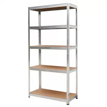 AWTOOLS Shelf Rack 5 Shelves 180x90x40 cm Load 250 kg per Shelf 5.0 mm Galvanized Steel