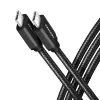 AXAGON BUCM-CM15AB USB-C do USB-C 2.0 Kabel, 1,5m, PD 60W, 3A, Pleciony - Czarny