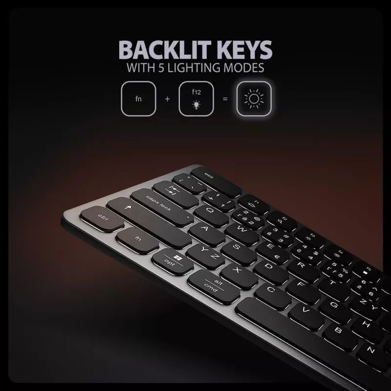 AXAGON HMC-KB-US Klawiatura USB-C z hubem 9-w-1, US QWERTY, 4K HDMI, Gigabit LAN, czytnik kart, 0.6m