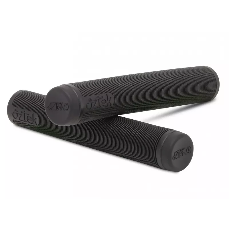 Aztek Lite Grips Ruby - TPR Żebrowane Chwyty do Hulajnogi z Zatyczkami (Para)