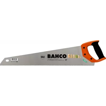 Bahco piła ręczna 16-calowa Hardpoint z zębami XT, 7/8 TPI, ergonomiczny uchwyt dwumateriałowy, powłoka ochronna przed rdzą, do drewna, płyty wiórowej i sklejki (08NP16U78HP)