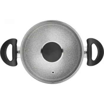 Patelnia BALLARINI Ferrara 20 cm z 4 mm dnem, powłoka nieprzywierająca Titanium Mineralia, kompatybilna z indukcją, uchwyt Soft-touch