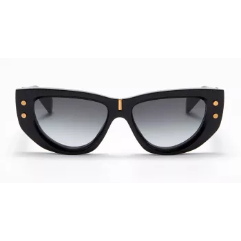 Okulary przeciwsłoneczne Balmain BPS-151A-55 damskie, czarny acetat, szare soczewki poliwęglanowe 55 mm