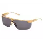 BALMAIN Okulary przeciwsłoneczne Unisex BPS-147A-142 Czarna oprawka acetatowa Kształt kwadratowy Szare soczewki nylonowe 43/27/147 mm