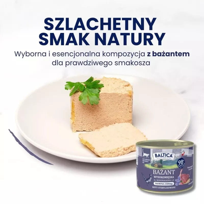 BALTICA Regional Flavours Karma dla dorosłych kotów z bażantem 400g