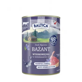 BALTICA Regional Flavours Karma dla dorosłych kotów z bażantem 400g