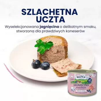 Baltica Smaki Regionów Karma dla Dorosłych Kotów z Jagnięciną, Puszka 400g