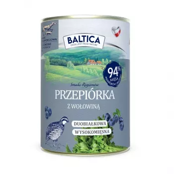 BALTICA Smaki Regionów Przepiórka z wołowiną Mokra karma dla psów 400g