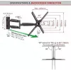BARKAN BM343XL Uchwyt ścienny Full Motion do telewizorów 13-65 inch, 4 zawiasy, wysięgnik, czarny