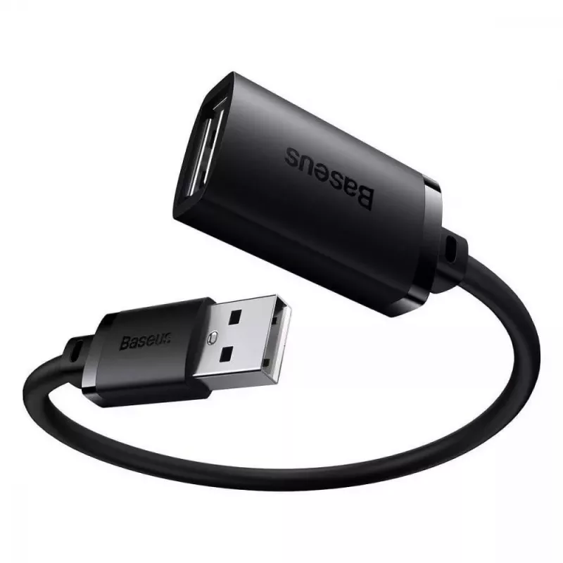 Baseus AirJoy Series Kabel przedłużacz USB 2.0 1.5m Czarny