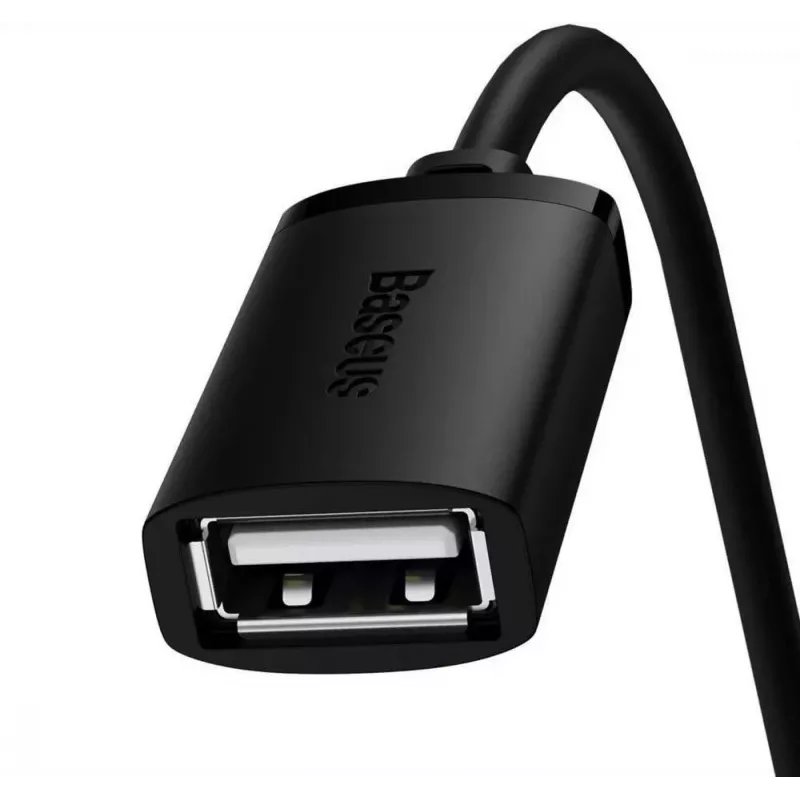 Baseus AirJoy Series Kabel przedłużacz USB 2.0 1.5m Czarny