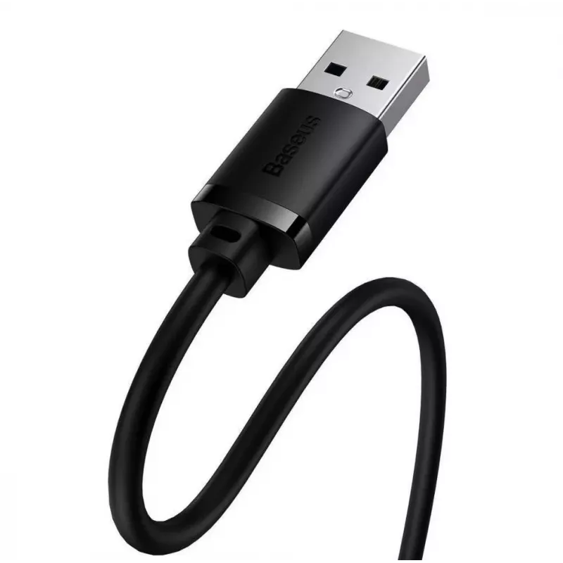 Baseus AirJoy Series Kabel przedłużacz USB 2.0 1.5m Czarny