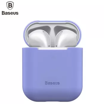 Baseus Apple Silica Series Ultra-cienka silikonowa osłona ochronna do AirPods 1/2 Fioletowy