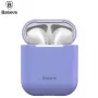Baseus Apple Silica Series Ultra-cienka silikonowa osłona ochronna do AirPods 1/2 Fioletowy