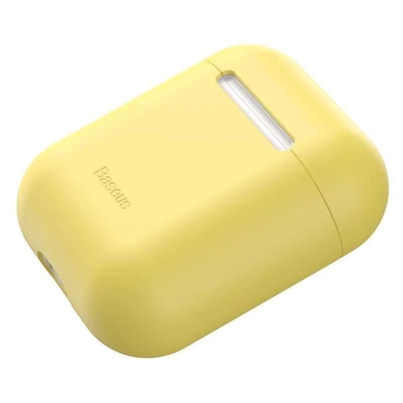 Baseus Apple Silica Series Ultra-cienka silikonowa obudowa ochronna do AirPods 1/2 Żółty