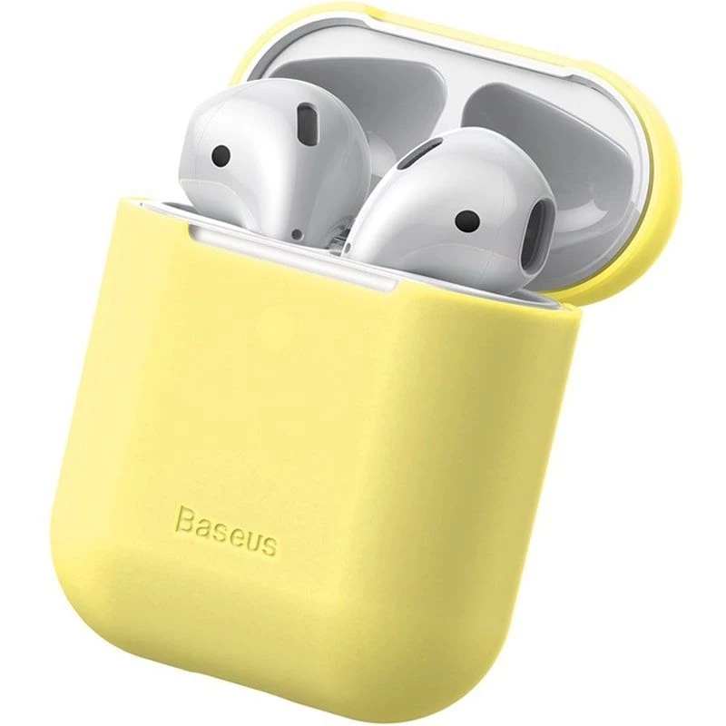 Baseus Apple Silica Series Ultra-cienka silikonowa obudowa ochronna do AirPods 1/2 Żółty