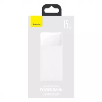 Baseus Bipow Powerbank z wyświetlaczem 10000mAh 15W (Overseas Edition) Biały