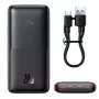 Baseus Bipow Pro Power Bank 10000mAh 20W Czarny z kablem USB-A na USB-C 3A 0,3m