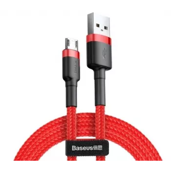 Baseus Cafule Cable Durable Nylon Braided Wire USB / Micro USB QC3.0 2.4A 1M Red