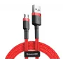 Baseus Cafule Cable Durable Nylon Braided Wire USB / Micro USB QC3.0 2.4A 1M Red