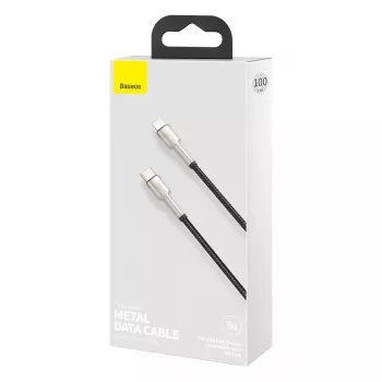 Baseus Cafule Series Metal USB-C do Lightning Kabel PD 20W 1m Czarny