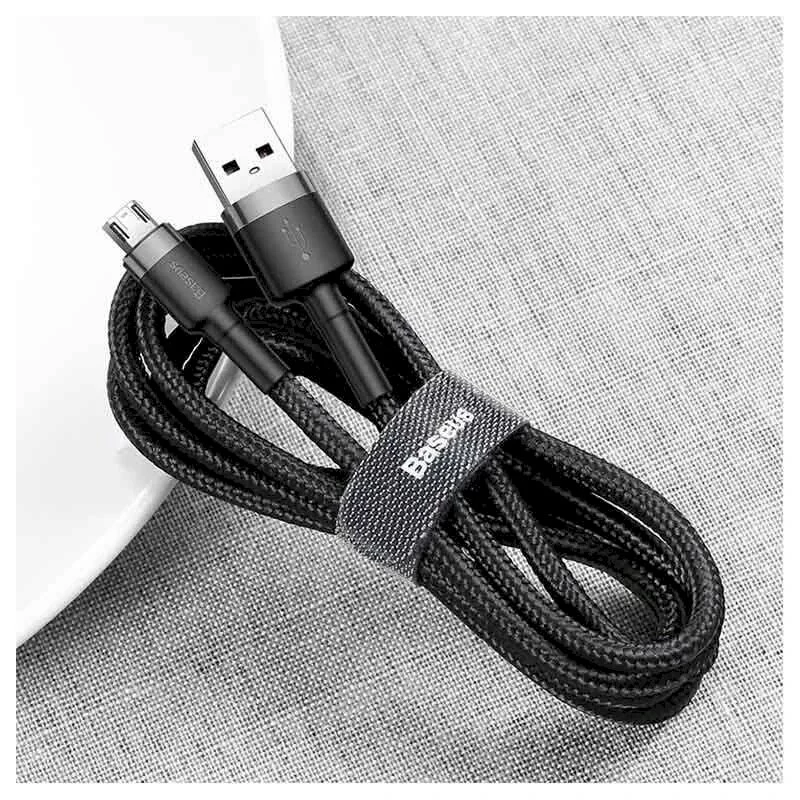 Baseus Cafule USB 2.0 Type A to Micro B Męski-Męski Kabel 2m (Czarny)