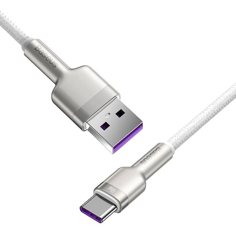 Baseus Cafule USB-A do USB-C, 66W, 1m, Biały