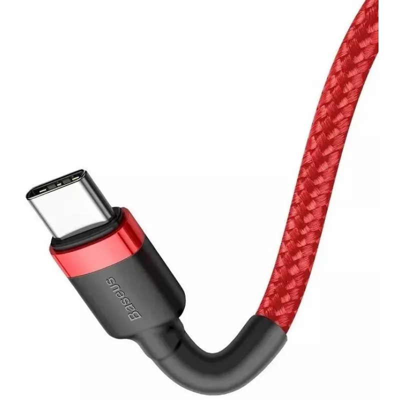 Baseus Cafule USB-C do USB-C PD 2.0 60W Flash Charging Cable, 2m, Czerwony (CATKLF-H09)