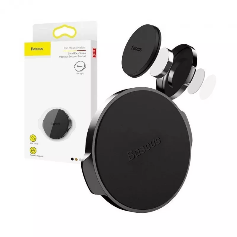 Uchwyt samochodowy Baseus Small Ears Series magnetyczny czarny