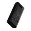 Baseus Car Power Inverter IGBT 300W/220V z podwójnymi gniazdami EU, USB-C PD, USB-A QC, przewodami z zaciskami akumulatora i zapalniczki, czarny (CGNB010101)